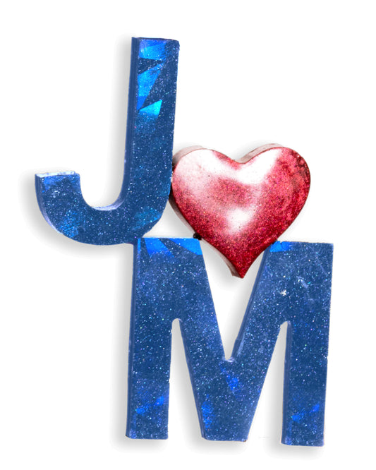 Initials Love Brooch